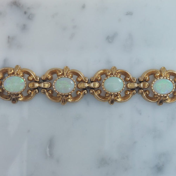 Vintage 10ct Opal and Gold Bracelet