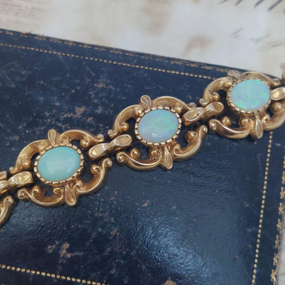Vintage 10ct Opal and Gold Bracelet