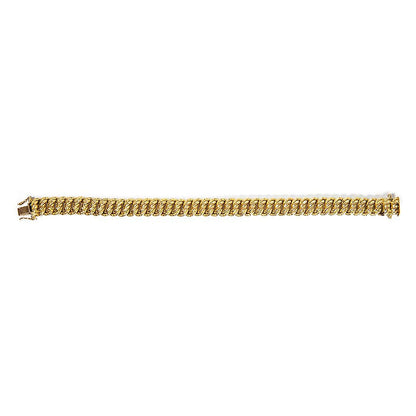 Vintage 1990s Fancy Link 18ct Yellow Gold Curb Bracelet