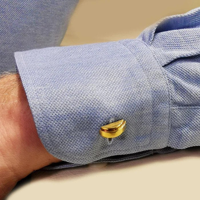 Vintage Art Deco Design 18ct Yellow Gold Cufflinks by Marcel Wolfers, rare pair of retro 1940's Belgian Marcel Wolfers for Wolfers Frères