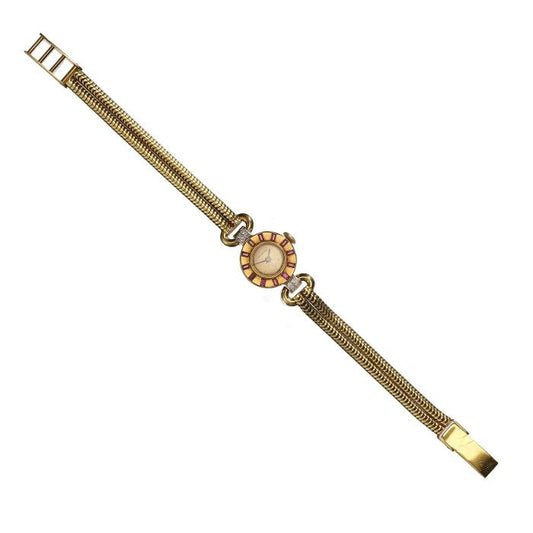 Vintage Bucherer Ruby Diamond and Gold Watch Circa 1955