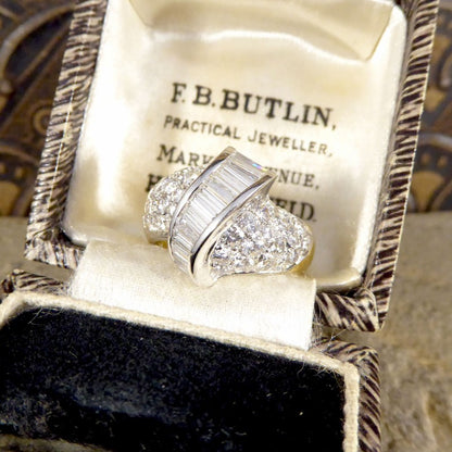 Vintage 2.00ct Dome Ribbon Twist Ring