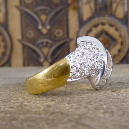 Vintage 2.00ct Dome Ribbon Twist Ring