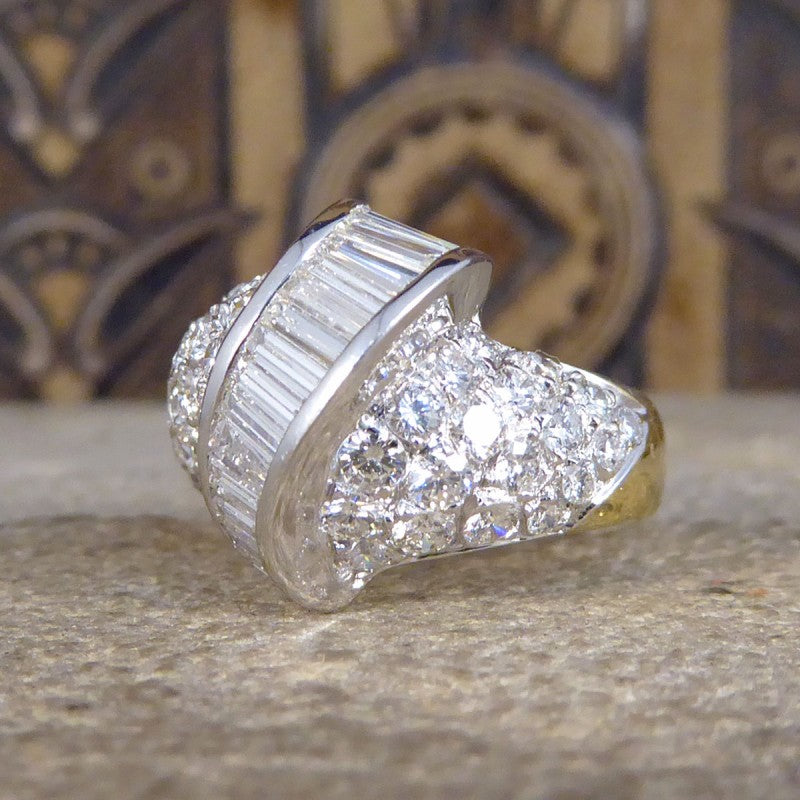 Vintage 2.00ct Dome Ribbon Twist Ring