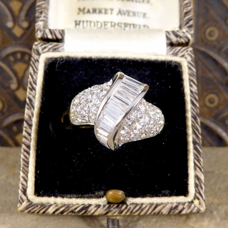 Vintage 2.00ct Dome Ribbon Twist Ring