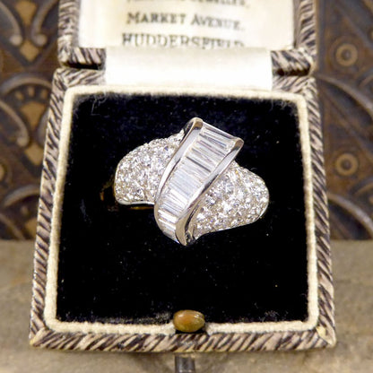 Vintage 2.00ct Dome Ribbon Twist Ring