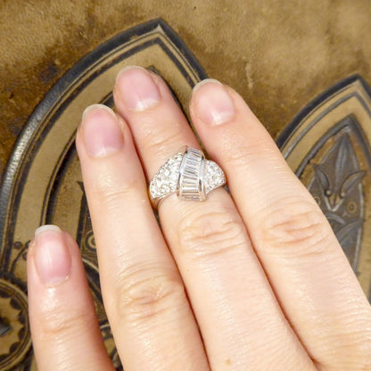 Vintage 2.00ct Dome Ribbon Twist Ring