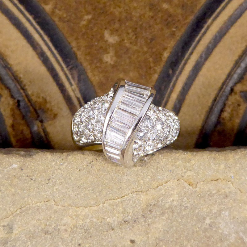 Vintage 2.00ct Dome Ribbon Twist Ring