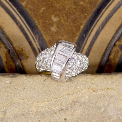 Vintage 2.00ct Dome Ribbon Twist Ring