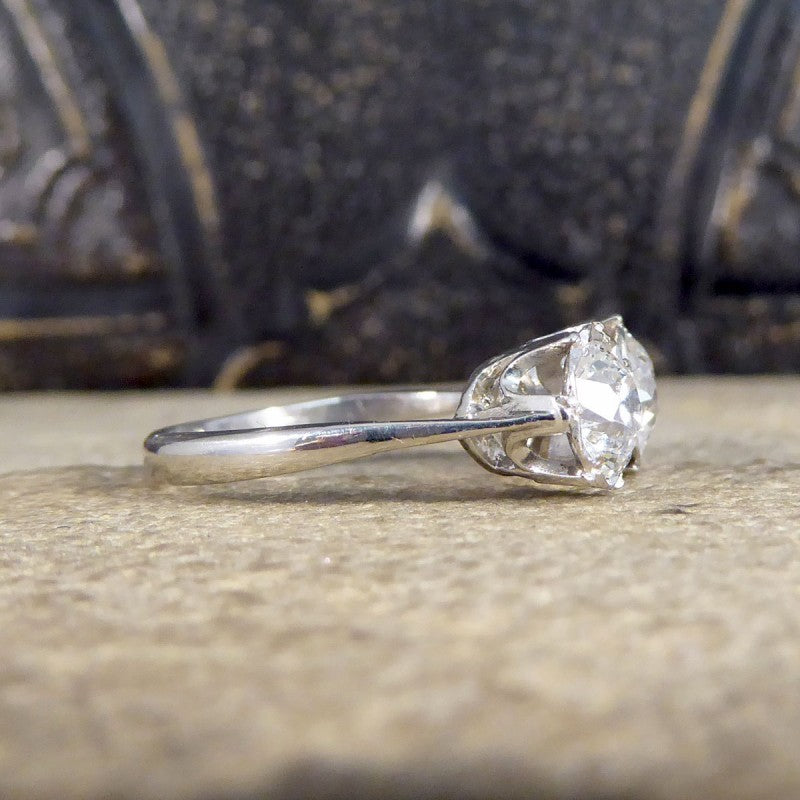 Vintage 2.08ct Diamond Three Stone Ring