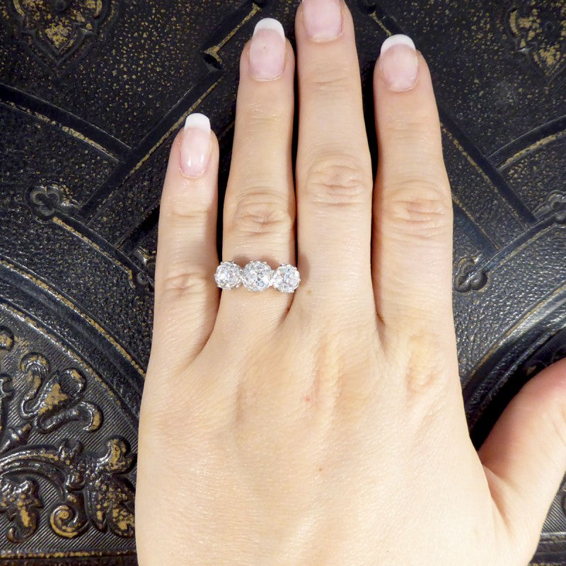 Vintage 2.08ct Diamond Three Stone Ring