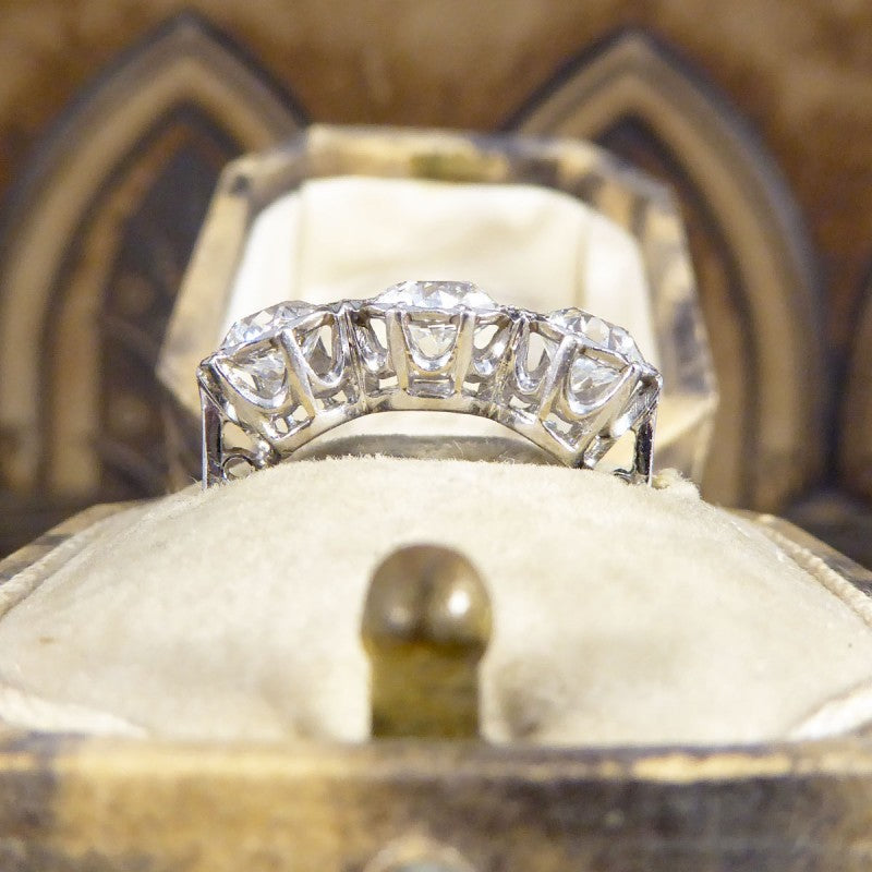 Vintage 2.08ct Diamond Three Stone Ring