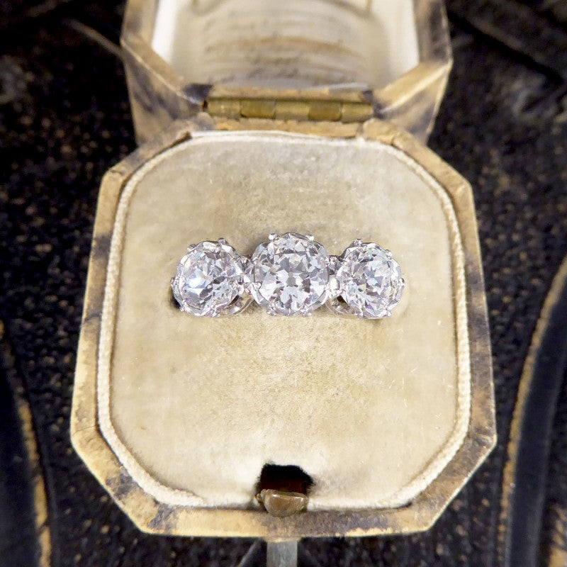 Vintage 2.08ct Diamond Three Stone Ring