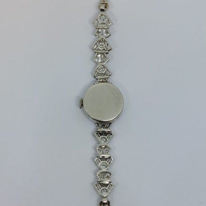 Art Deco Diamond Platinum Cocktail Watch, 3.20 carats