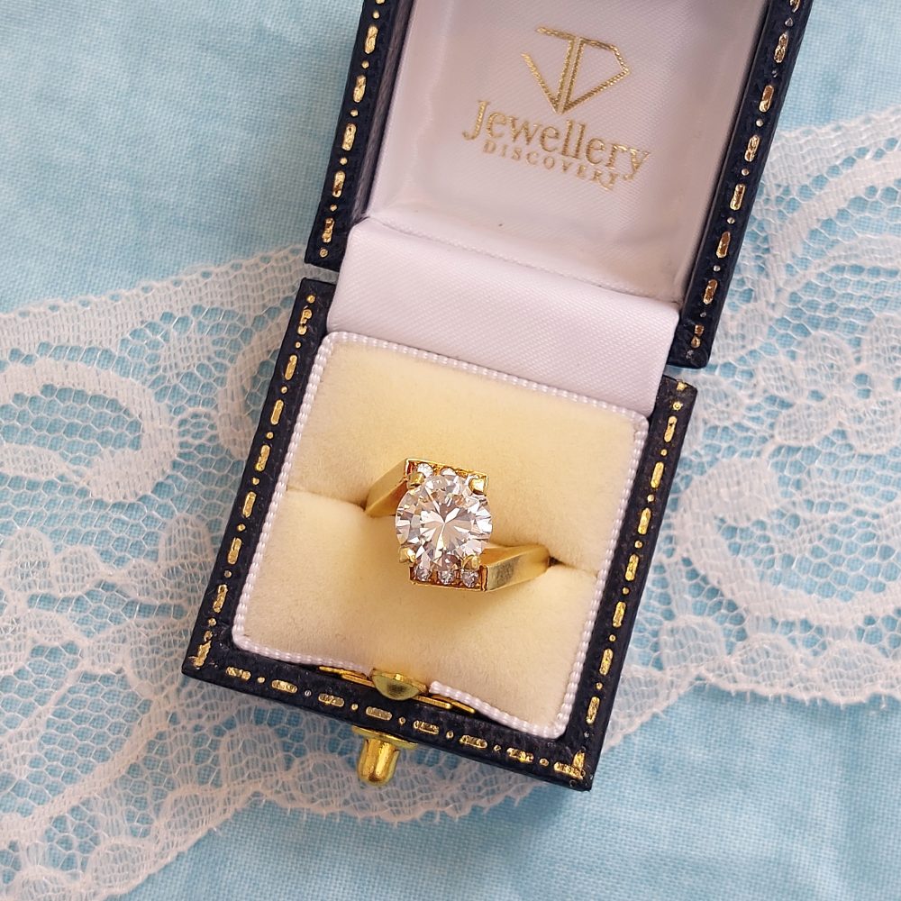 Vintage 2.36ct Brilliant Cut Diamond Ring, Circa 1970s