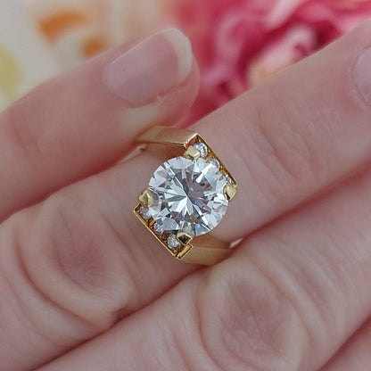 Vintage 2.36ct Brilliant Cut Diamond Ring, Circa 1970s