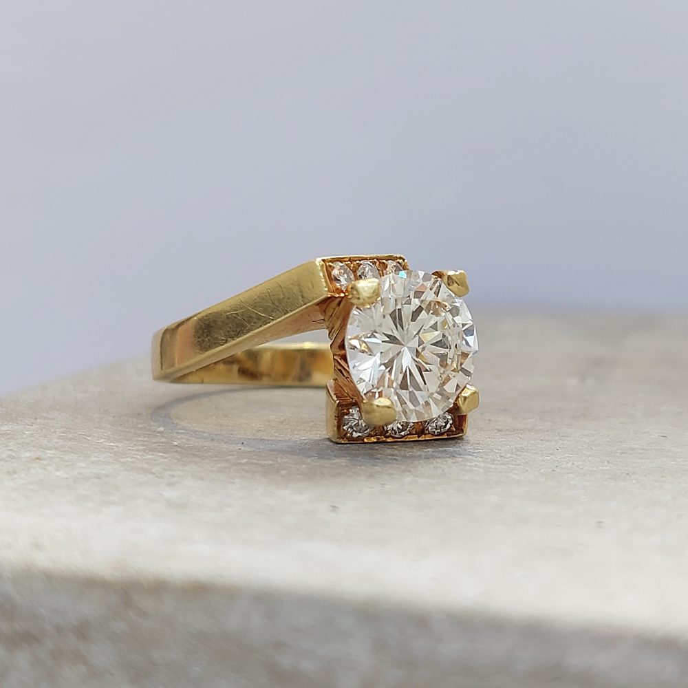 Vintage 2.36ct Brilliant Cut Diamond Ring, Circa 1970s