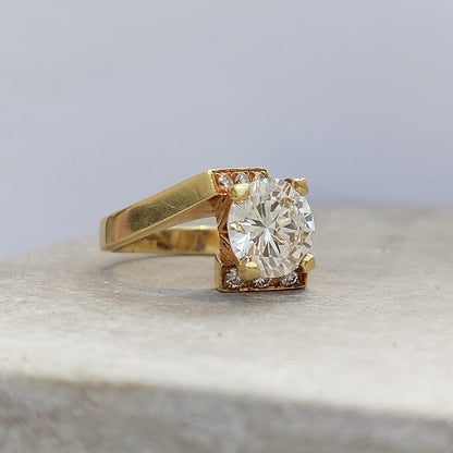 Vintage 2.36ct Brilliant Cut Diamond Ring, Circa 1970s