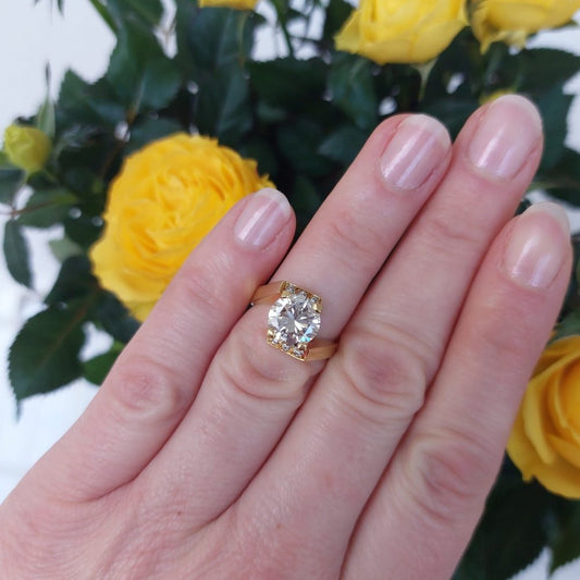 Vintage 2.36ct Brilliant Cut Diamond Ring, Circa 1970s