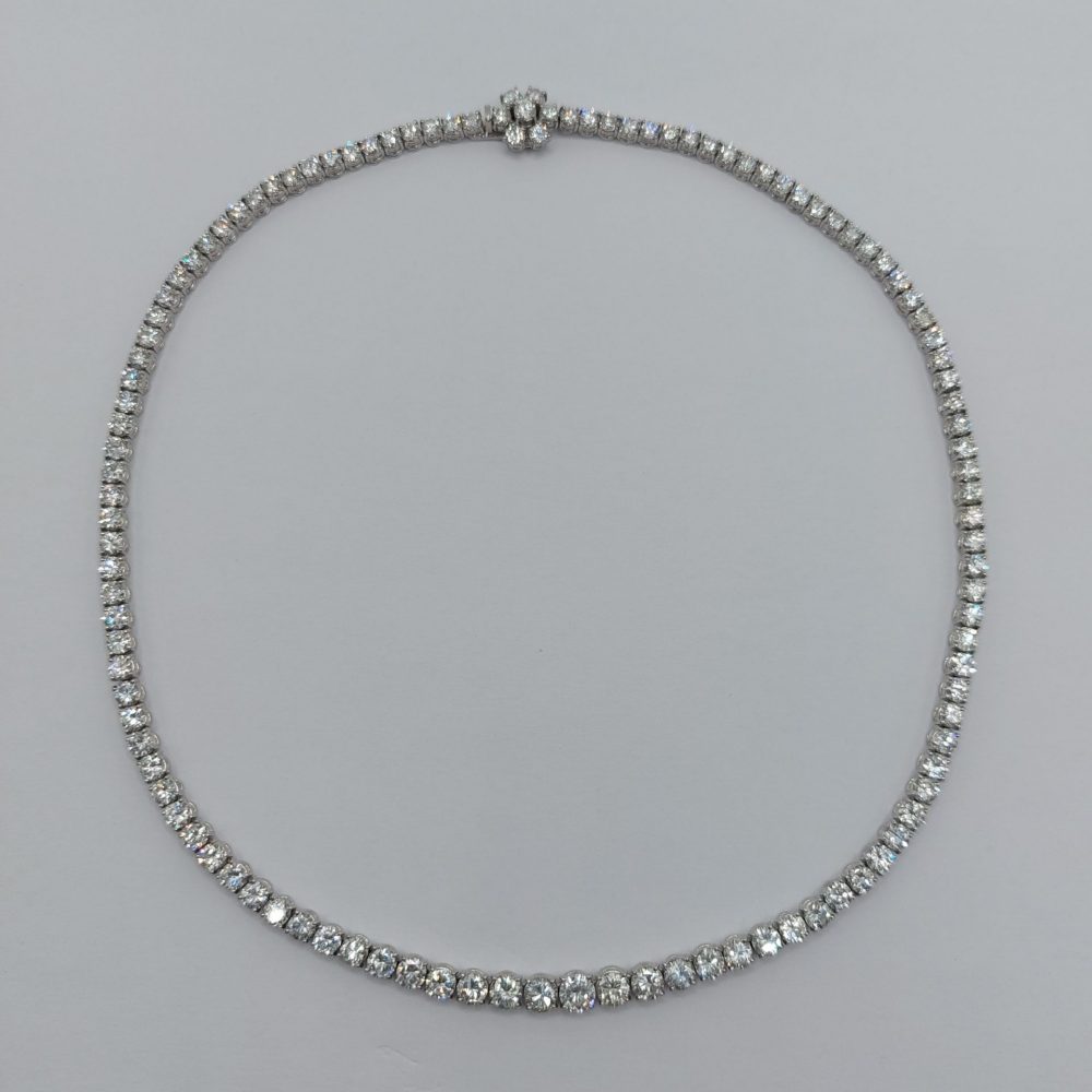 Vintage 20 Carat Diamond Line Necklace