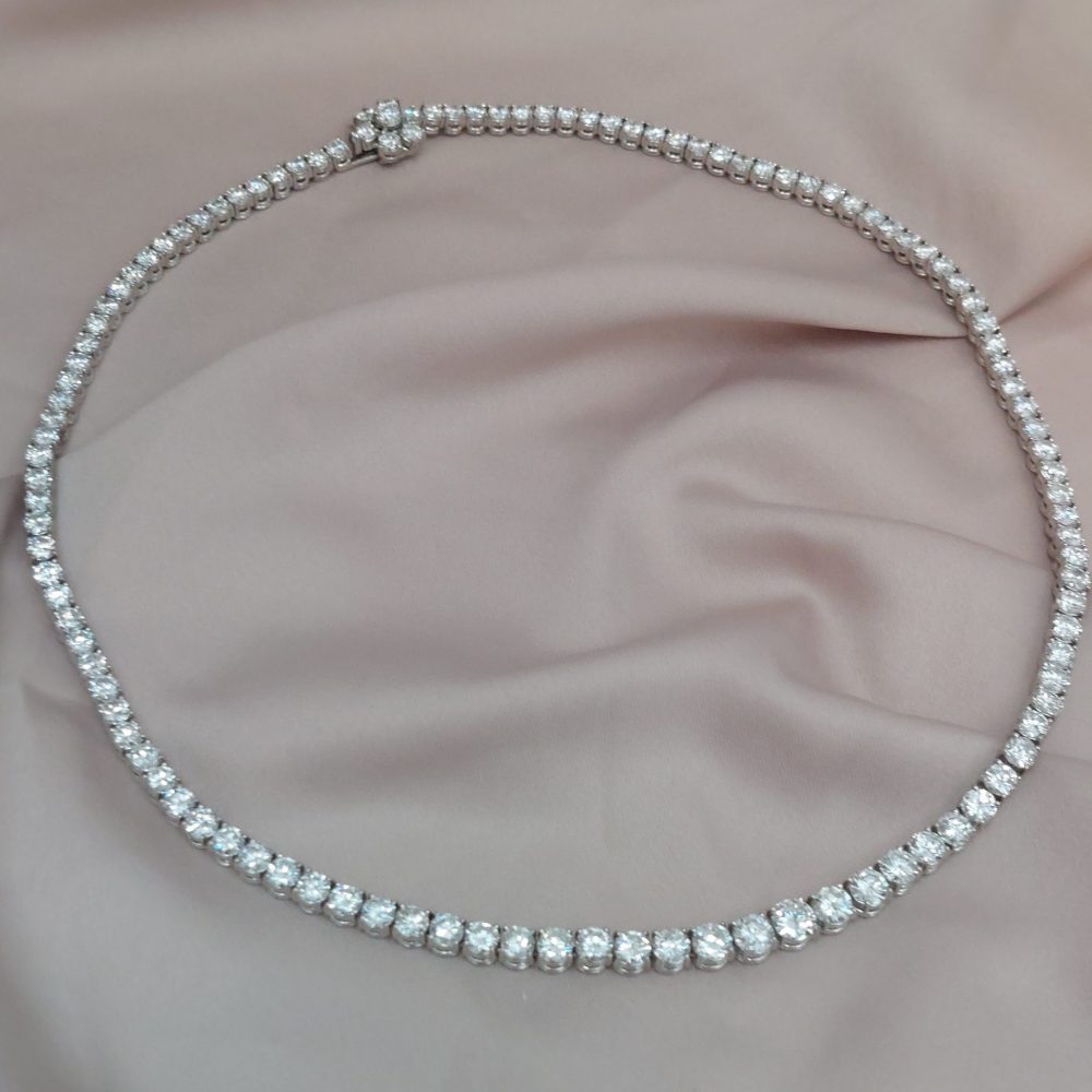 Vintage 20 Carat Diamond Line Necklace