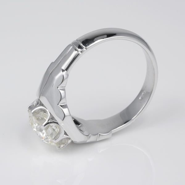 Vintage 3.10ct Brilliant Cut Diamond Solitaire Ring