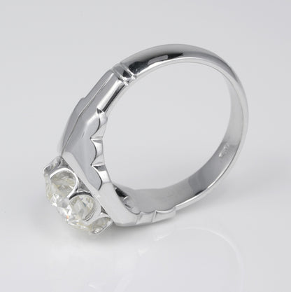 Vintage 3.10ct Brilliant Cut Diamond Solitaire Ring