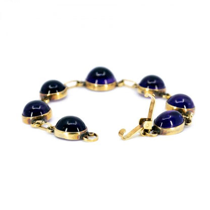 Vintage 30ct Amethyst Gold Bracelet