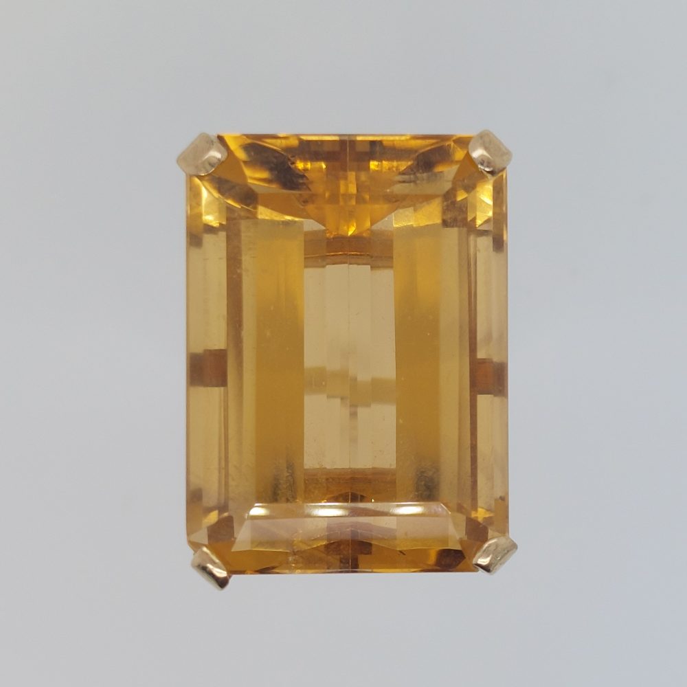 Vintage 35ct Citrine Dress Ring
