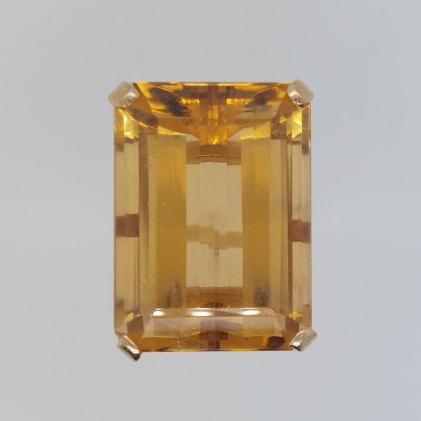 Vintage 35ct Citrine Dress Ring