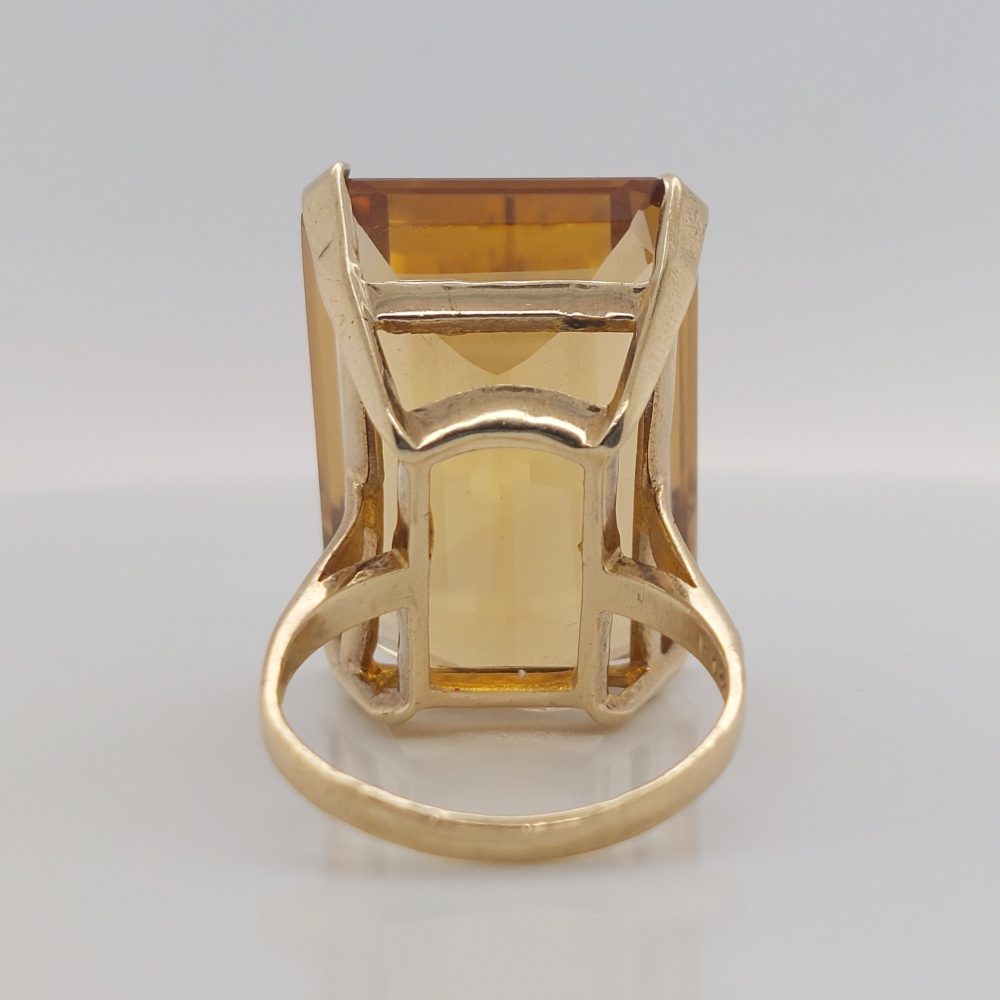 Vintage 35ct Citrine Dress Ring