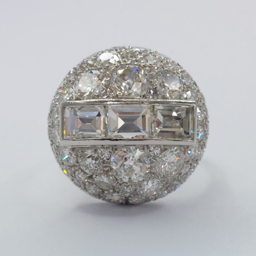 Vintage 5.50ct Diamond Bombé Ring