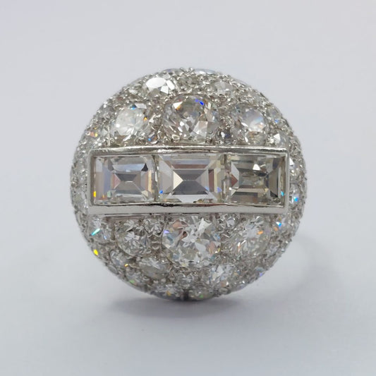 Vintage 5.50ct Diamond Bombé Ring