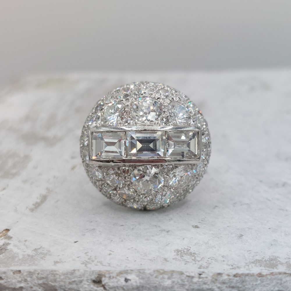 Vintage 6cts Diamond Bombé Ring