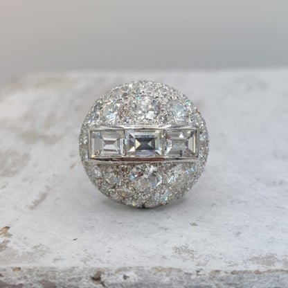 Vintage 6cts Diamond Bombé Ring