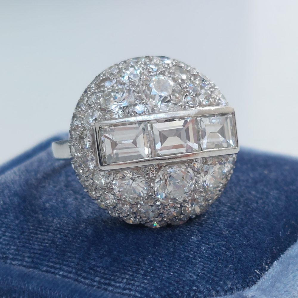 Vintage 6cts Diamond Bombé Ring