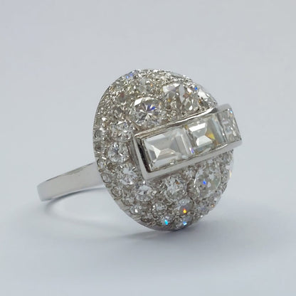 Vintage 6cts Diamond Bombé Ring