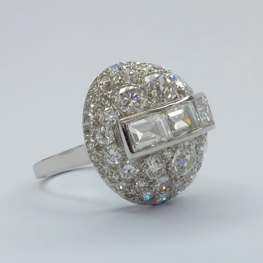 Vintage 6cts Diamond Bombé Ring