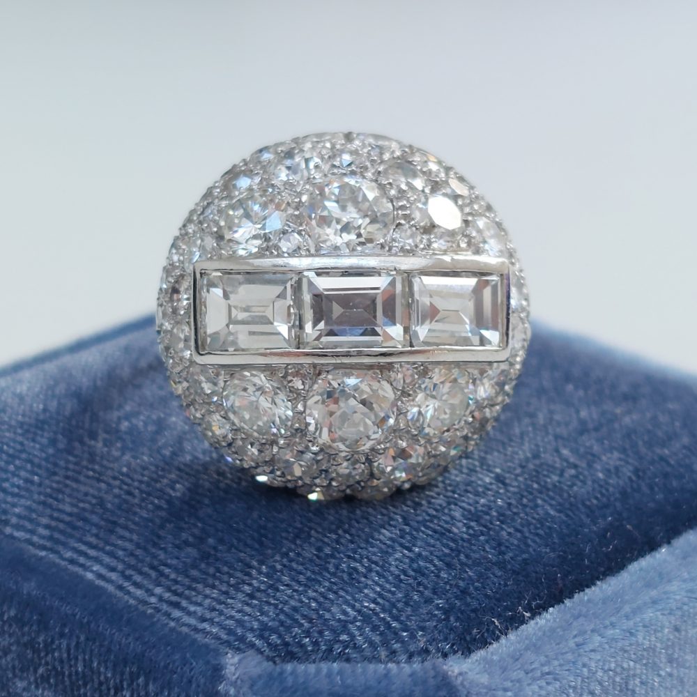 Vintage 6cts Diamond Bombé Ring