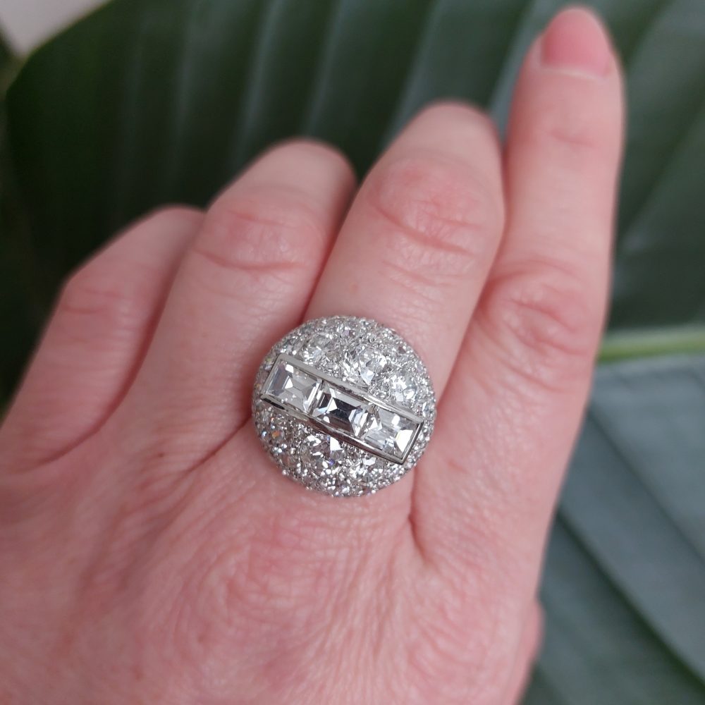 Vintage 6cts Diamond Bombé Ring