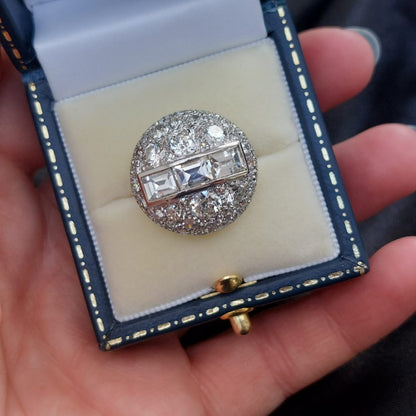 Vintage 6cts Diamond Bombé Ring