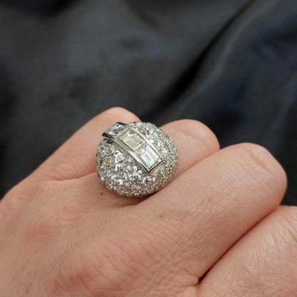 Vintage 6cts Diamond Bombé Ring