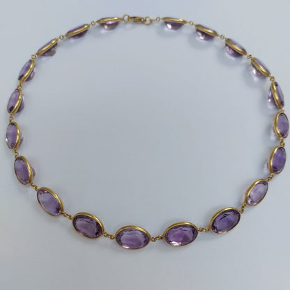 Vintage Amethyst Riviere Necklace, 250cts