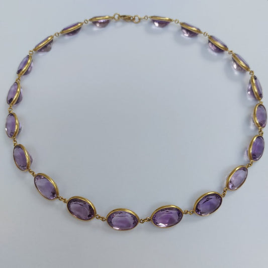 Vintage Amethyst Riviere Necklace, 250cts