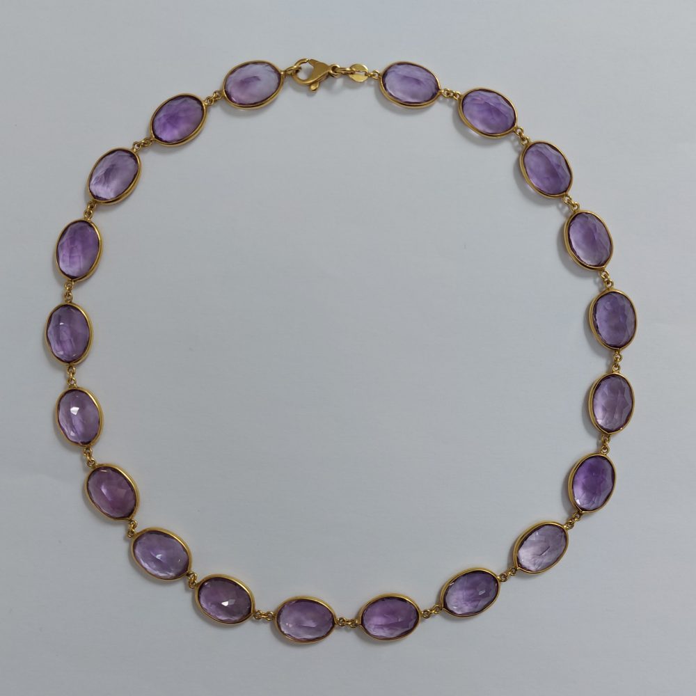 Vintage Amethyst Riviere Necklace, 250cts