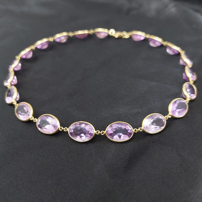 Vintage Amethyst Riviere Necklace, 250cts