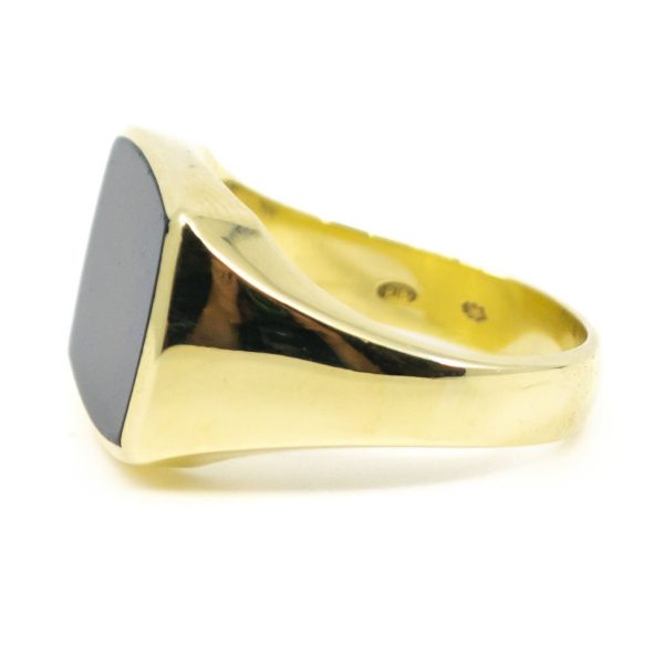 Vintage Bloodstone and Gold Signet Ring