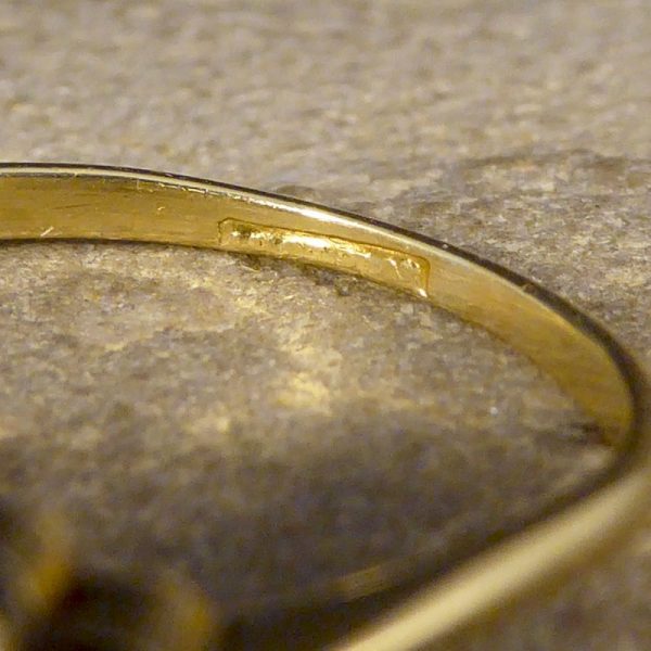 Vintage Blue Zircon and Diamond Ring