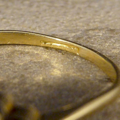 Vintage Blue Zircon and Diamond Ring