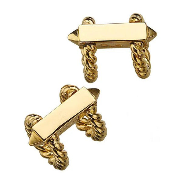 Vintage Boucheron 18ct Yellow Gold Twisted Rope Cufflinks